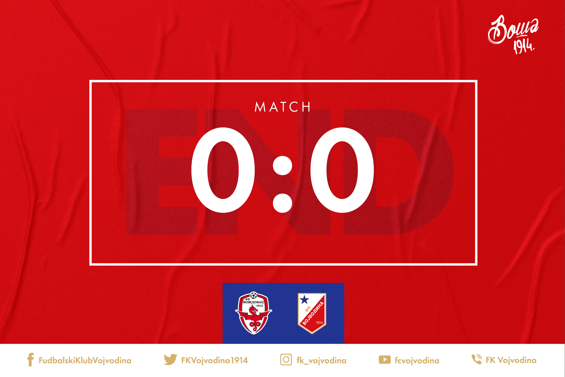 FK Vozdovac beat FK Vojvodina